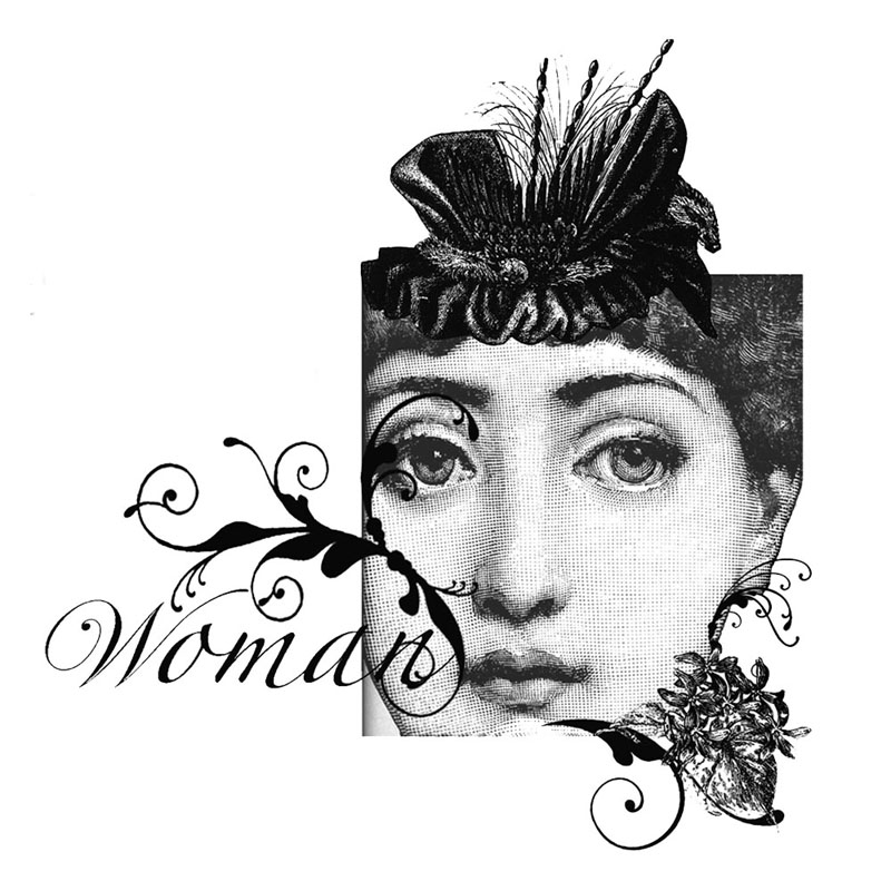 #2102 - Woman Hat Face - Woman/Collage